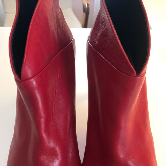 Grigiarancio Red Booties Made in Italy Size 8.5 - Picture 3 of 11